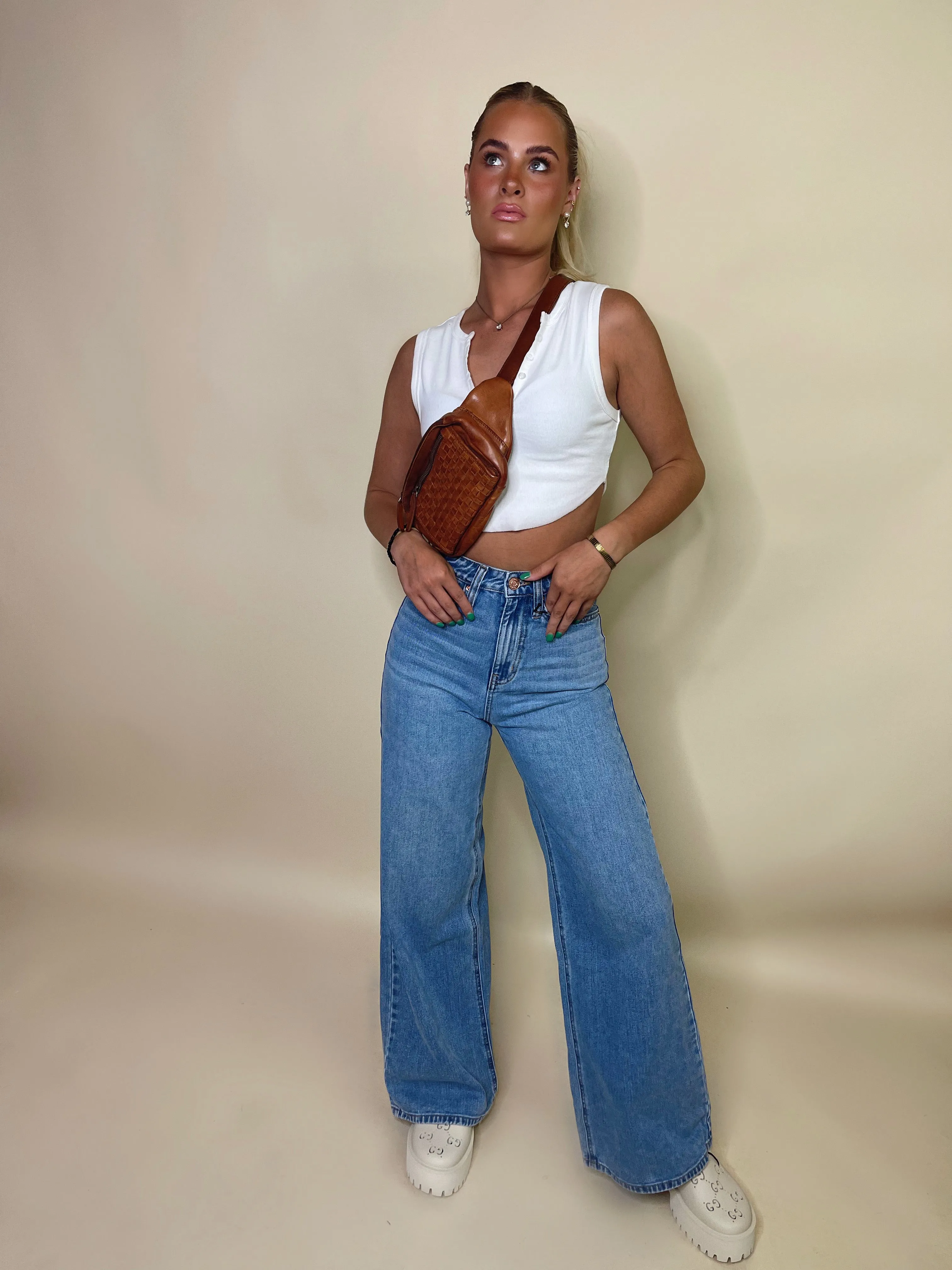 Paige Wide Leg Denim Jean