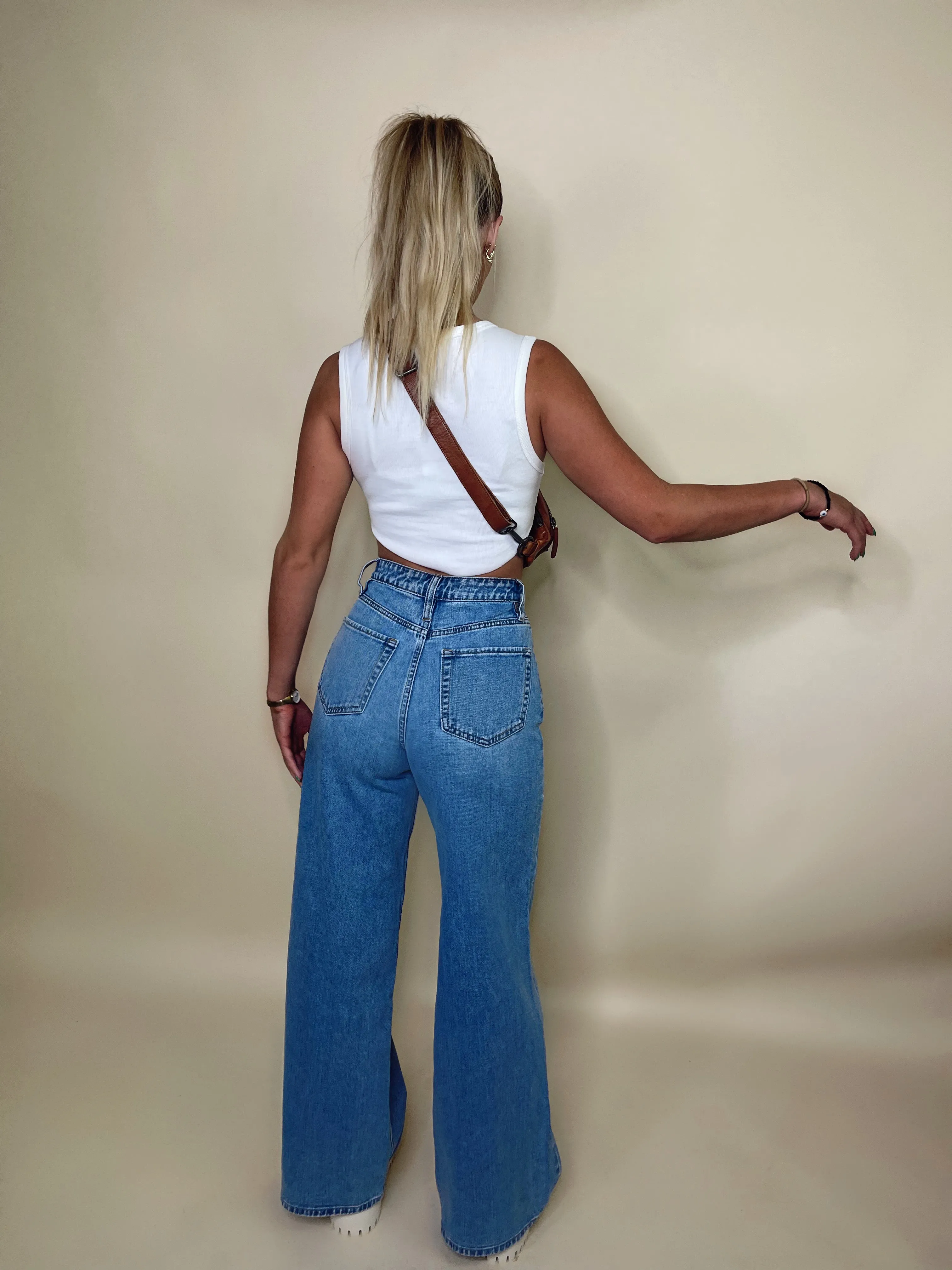 Paige Wide Leg Denim Jean