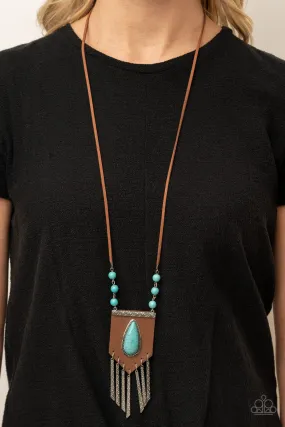 Paparazzi Enchantingly Tribal - Blue Stone Necklace