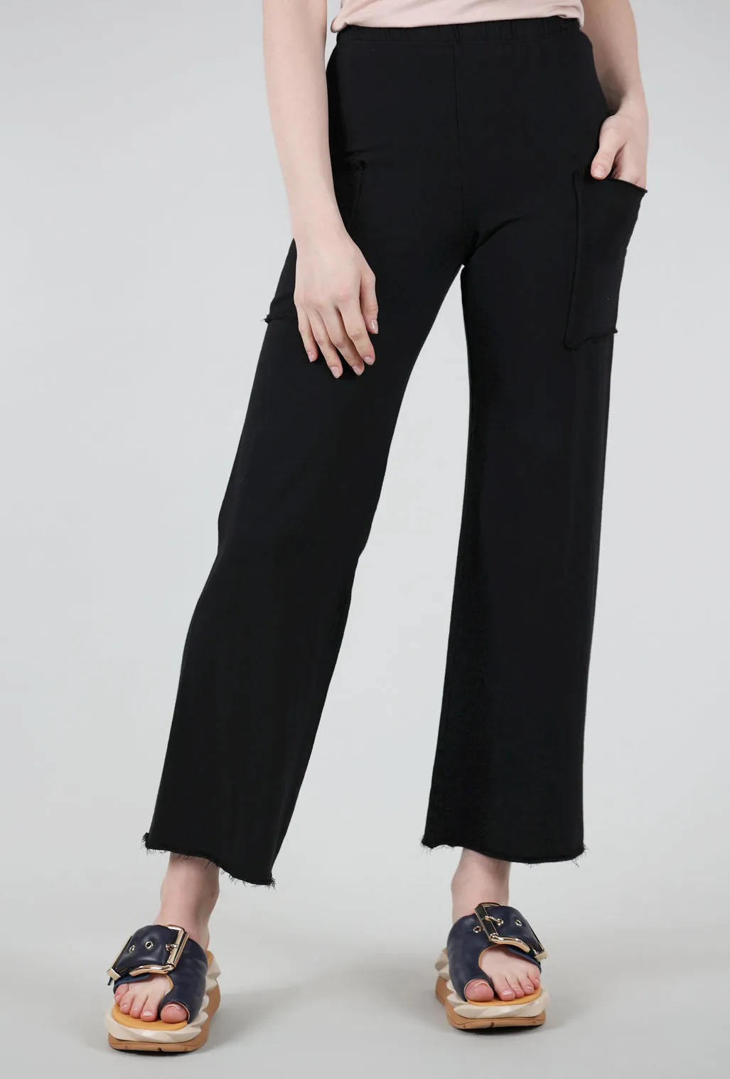 Patch-Pocket Long Pant, Black