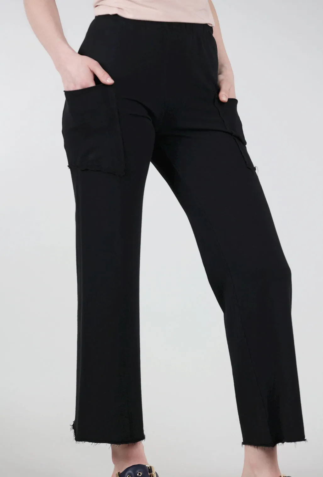 Patch-Pocket Long Pant, Black