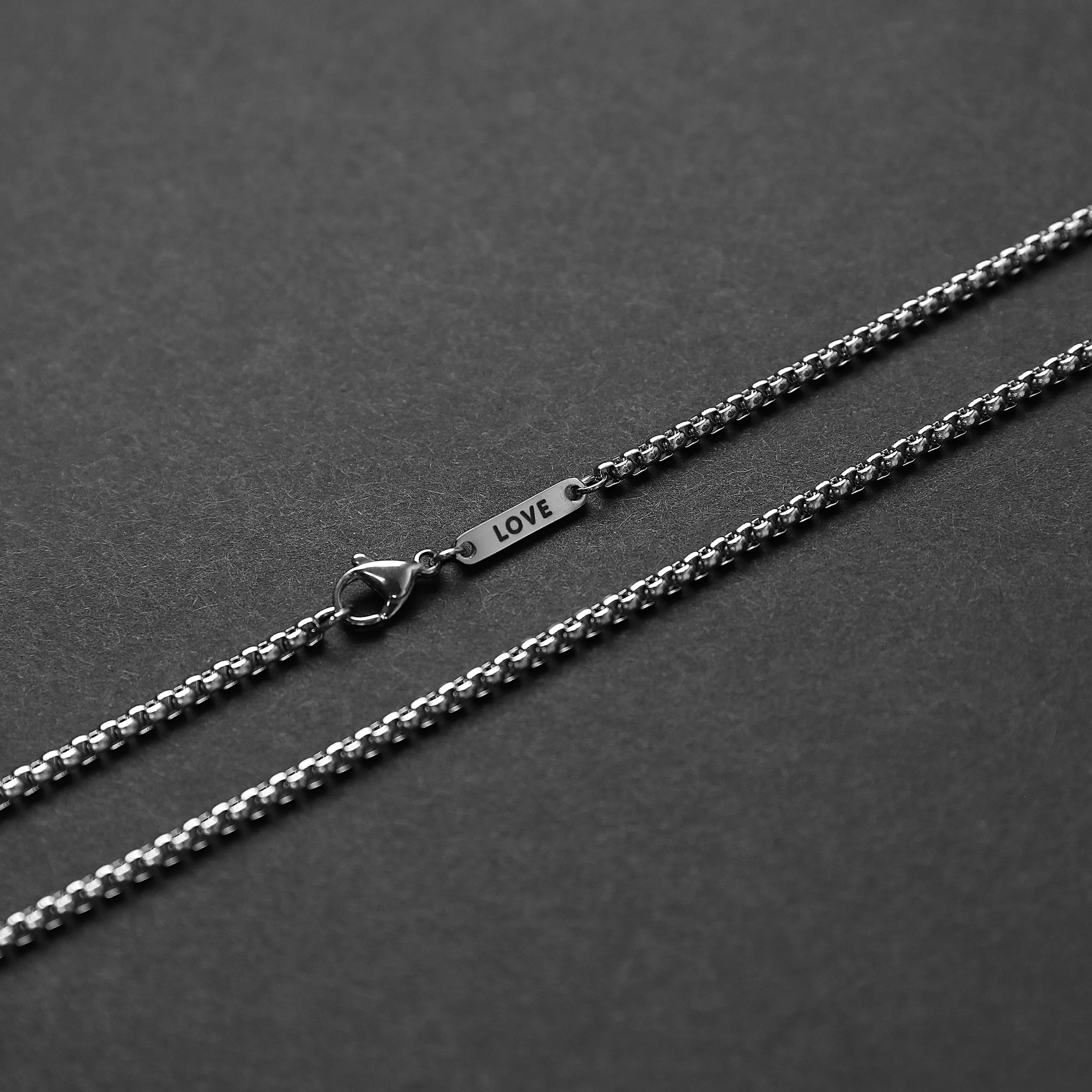 Personalized Box Chain - Silver 3mm