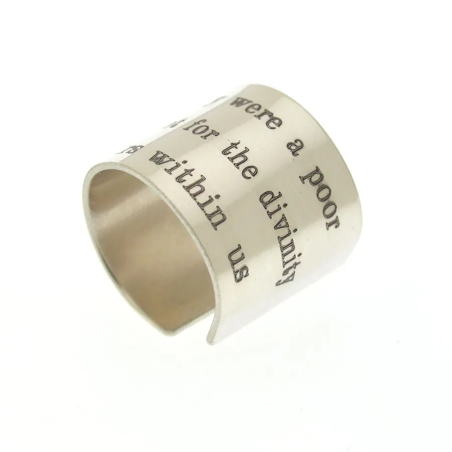 Personalized Wide Band Ring