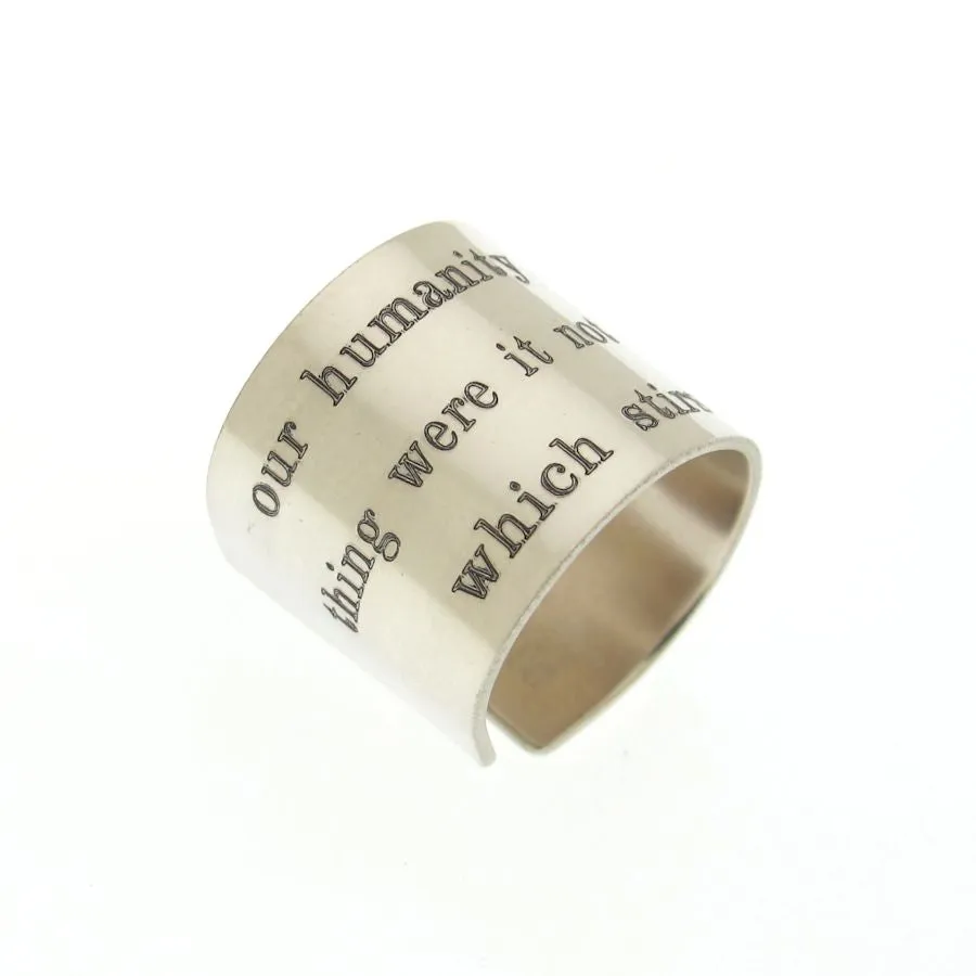 Personalized Wide Band Ring