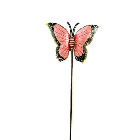 Pink Butterfly Garden Stake