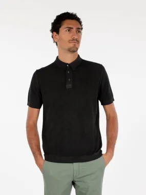 Polo in maglia a maniche corte piombo