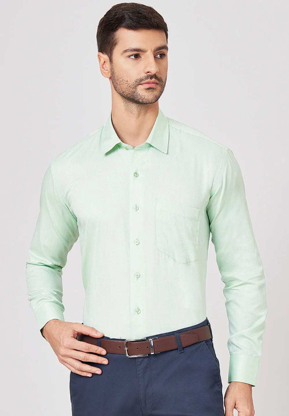 Pure Cotton Formal-Regular Fit Shirt - 43564