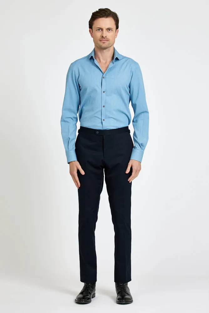 Ronan Super Lux (BC) Shirt - Lt Blue Denim Cotton