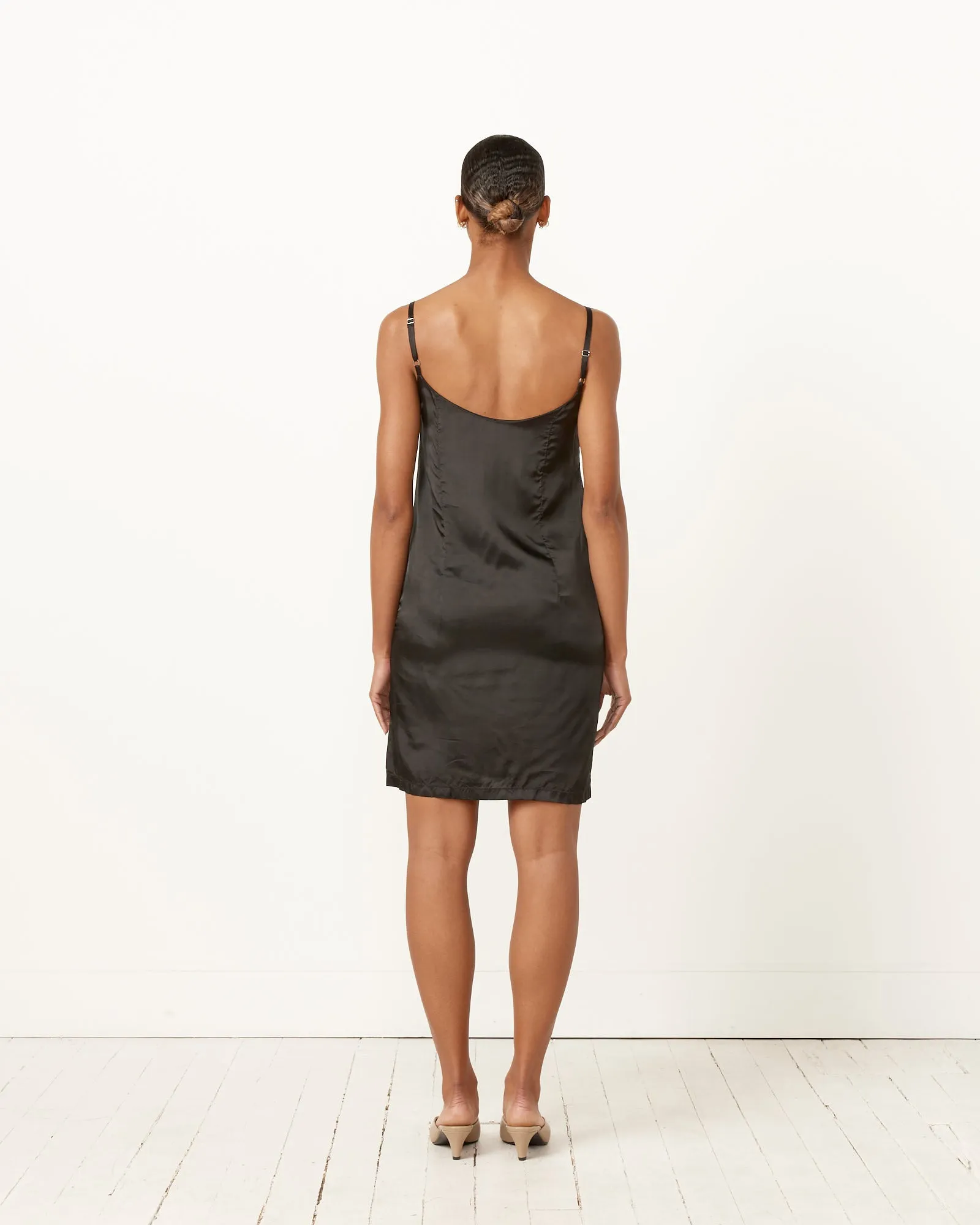 Short Slip Dress in Black