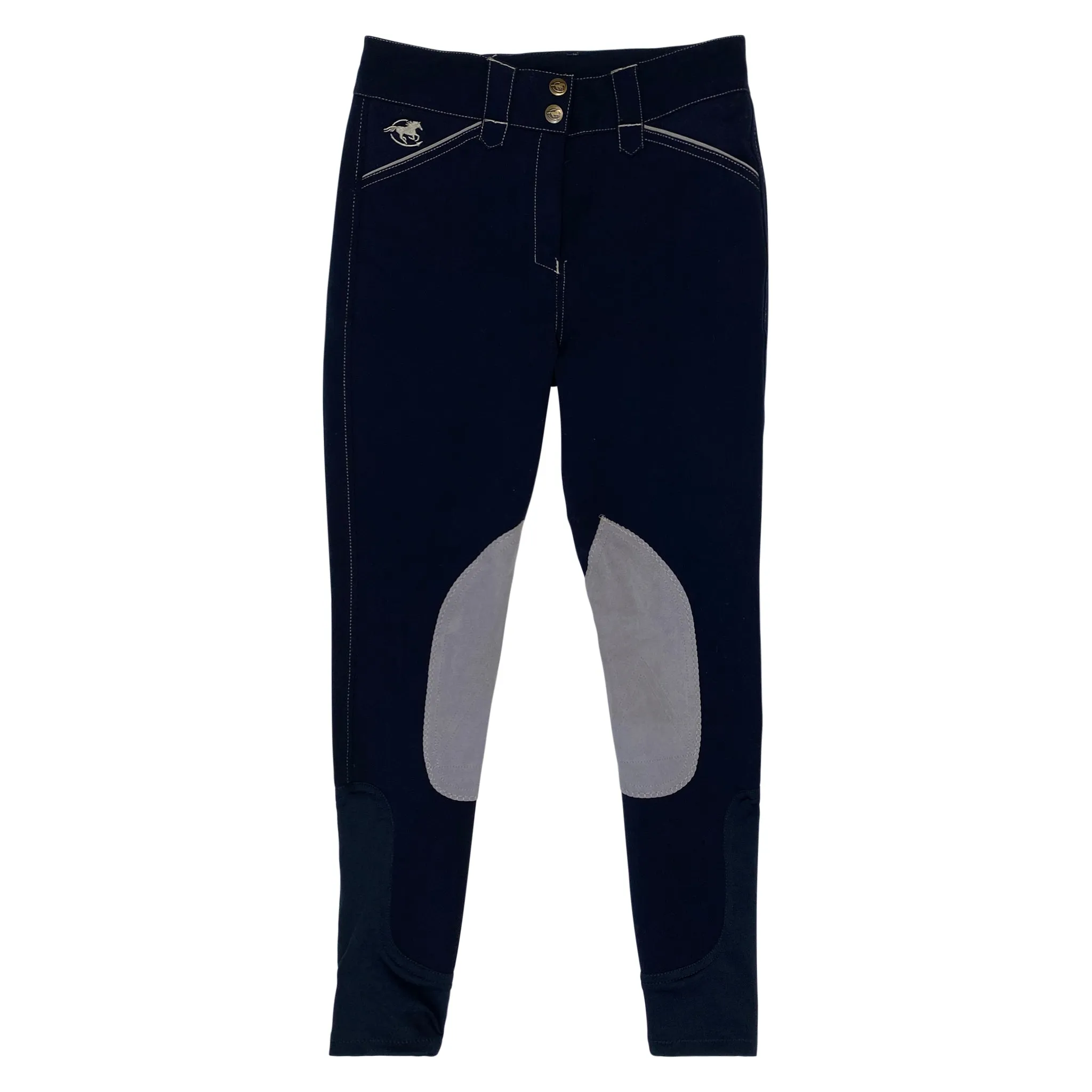 SmartPak Piper Breeches in Navy/Grey - Children's 12