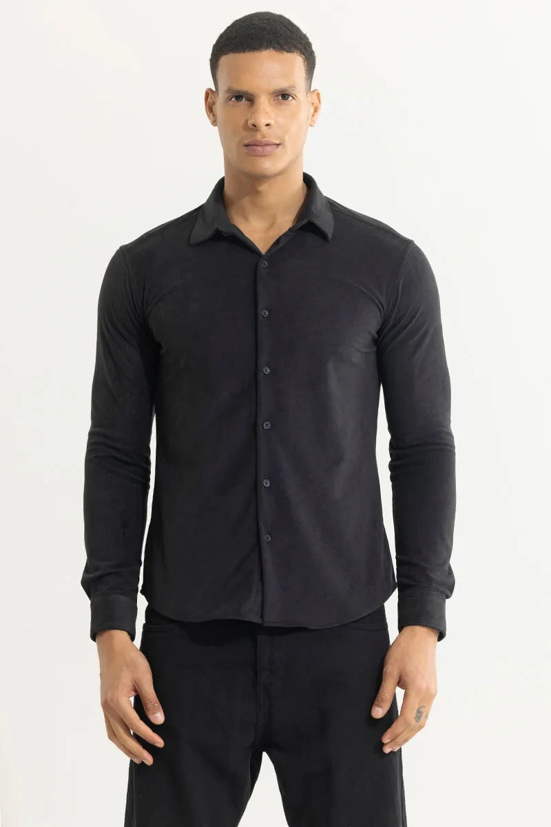 Suede Pulse Black Shirt