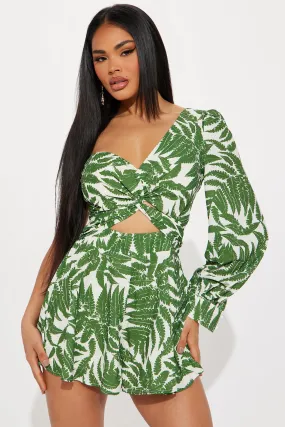 Vacation Calls Tropical Romper - Green