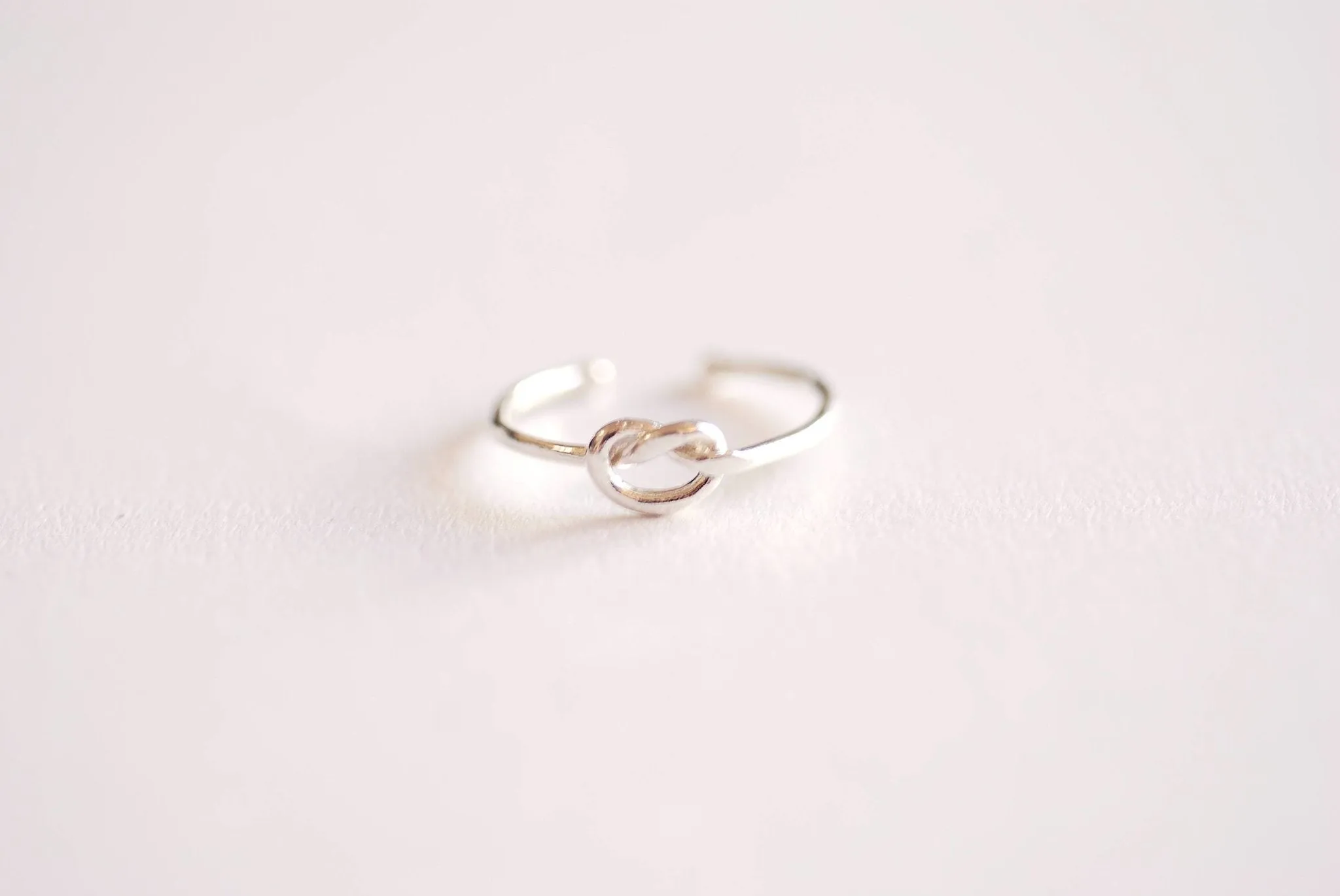 Wholesale Sterling Silver Love Knot Ring- 925 Love Knot adjustable ring, Thin Love knot ring, bridesmaid ring, knot promise ring, love