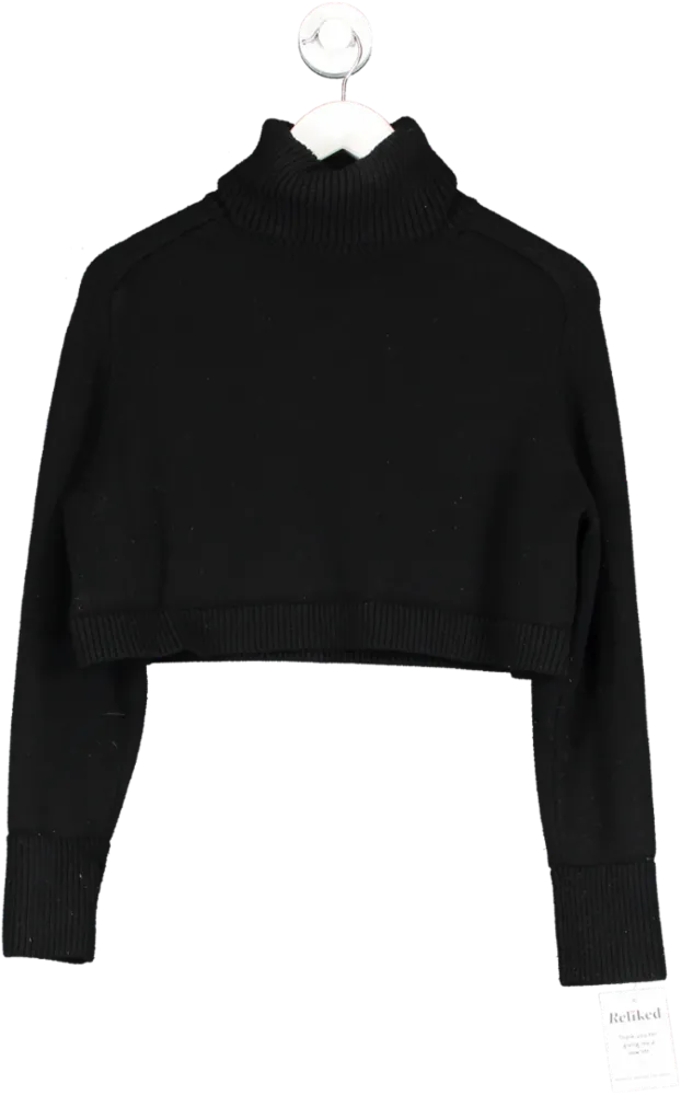 ZARA Black High Neck Knit Sweater UK S